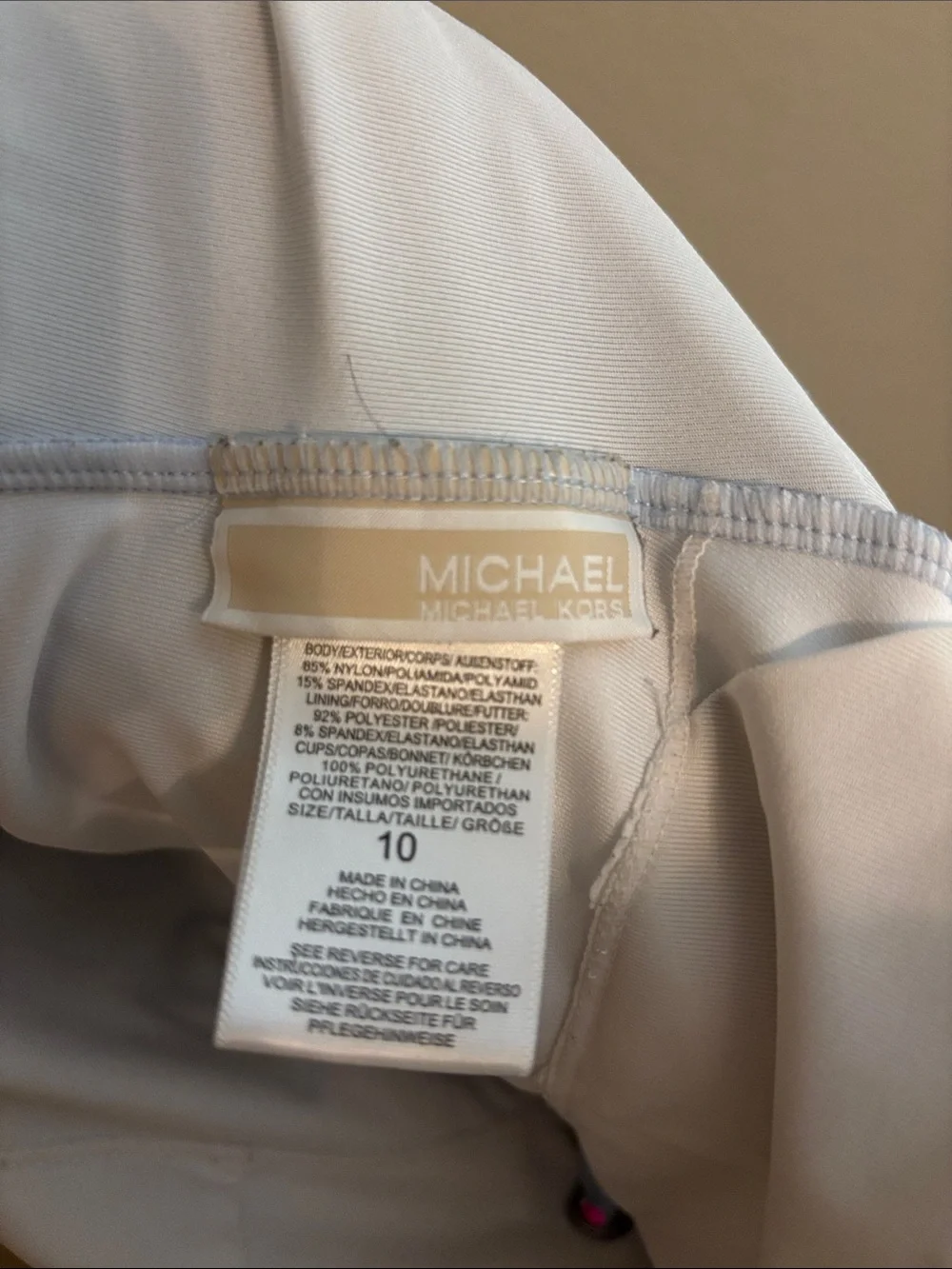 Michael Kors Light Blue Lace-Up One-Piece Swimsuit